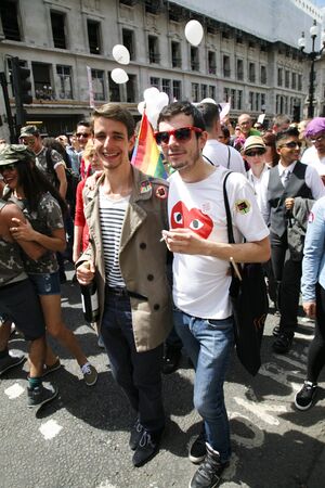 London, UK - June 29, 2013: People take part in London's Gay Pride, also called London Pride, estimated 25,000 people took part in the march, Parade to support gay rights.
のeditorial素材