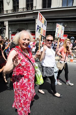 London, UK - June 29, 2013: People, older group, take part in London's Gay Pride, also called London Pride, estimated 25,000 people took part in the march, Parade to support gay rights.
のeditorial素材