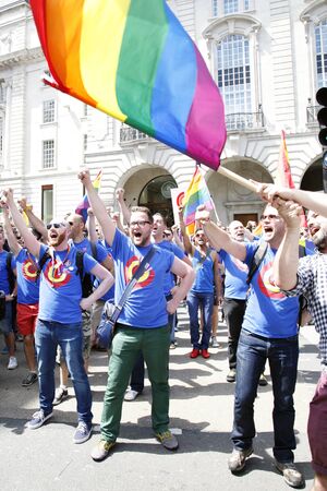 London, UK - June 29, 2013: People take part in London's Gay Pride, also called London Pride, estimated 25,000 people took part in the march, Parade to support gay rights.
のeditorial素材