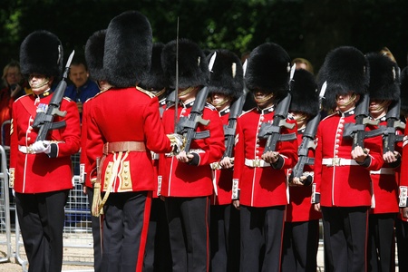 London, UK - June 15, 2013: Queen's Soldier at Queen's Birthday Parade. Queen's Birthday Parade take place to Celebrate Queen's Official Birthday in every June in London. 
のeditorial素材