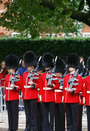 London, UK - June 15, 2013: Queen's Soldier at Queen's Birthday Parade. Queen's Birthday Parade take place to Celebrate Queen's Official Birthday in every June in London. 
のeditorial素材