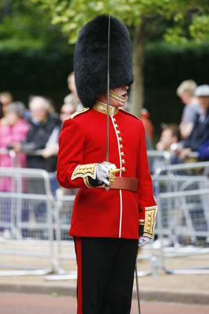 London, UK - June 15, 2013: Queen's Soldier at Queen's Birthday Parade. Queen's Birthday Parade take place to Celebrate Queen's Official Birthday in every June in London. 
のeditorial素材