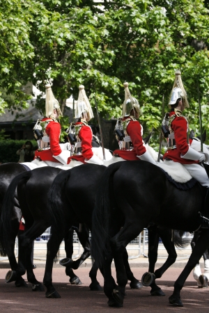 London, UK - June 15, 2013: Household Cavalry at Queen's Birthday Parade. Queen's Birthday Parade take place to Celebrate Queen's Official Birthday in every June in London. 
のeditorial素材