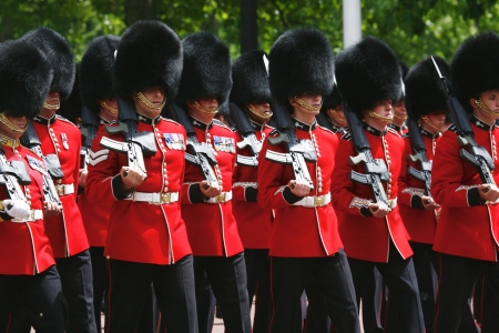 London, UK - June 15, 2013: Queen's Soldier at Queen's Birthday Parade. Queen's Birthday Parade take place to Celebrate Queen's Official Birthday in every June in London. 
のeditorial素材