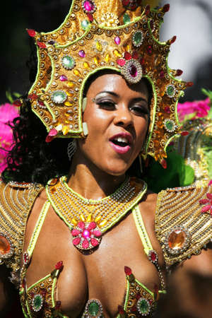 London, UK - August 26, 2013: Performers take part in the second day of Notting Hill Carnival, largest in Europe. Carnival takes place over two days in every August. 
のeditorial素材