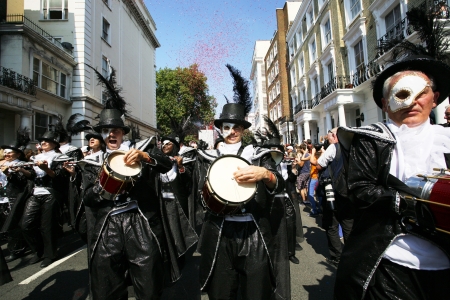 London, UK - August 26, 2013: Performers take part in the second day of Notting Hill Carnival, largest in Europe. Carnival takes place over two days in every August. 
のeditorial素材