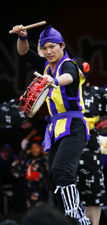 London, UK - October 5, 2013: Participants, Okinawa Sanshinkai Team at 2013 London Japanese Matsuri...
