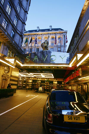 London, UK - March 7, 2014 :Outside view of the Savoy hotel, Britain's first luxury hotel in central London, opened in 1889 and closed in 2007 for renovations and reopened in October 2010.
のeditorial素材