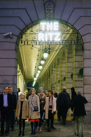 London, UK - November 03, 2014: The Ritz hotel, 5 star, located in Piccadilly, neoclassical style, built by Charles Mewes, opened on 1906.のeditorial素材