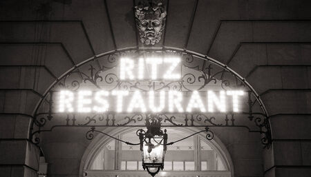 London, UK - November 03, 2014: The Ritz hotel, 5 star, located in Piccadilly, neoclassical style, built by Charles Mewes, opened on 1906.のeditorial素材