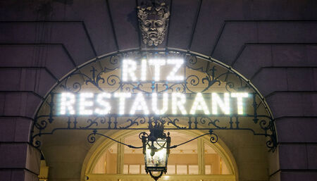 London, UK - November 03, 2014: The Ritz hotel, 5 star, located in Piccadilly, neoclassical style, built by Charles Mewes, opened on 1906.のeditorial素材