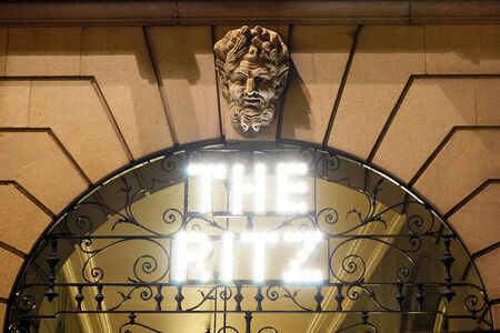 London, UK - November 03, 2014: The Ritz hotel, 5 star, located in Piccadilly, neoclassical style, built by Charles Mewes, opened on 1906.のeditorial素材