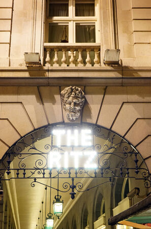 London, UK - November 03, 2014: The Ritz hotel, 5 star, located in Piccadilly, neoclassical style, built by Charles Mewes, opened on 1906.のeditorial素材