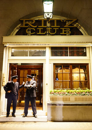 London, UK - November 03, 2014: The Ritz hotel, 5 star, located in Piccadilly, neoclassical style, built by Charles Mewes, opened on 1906.のeditorial素材
