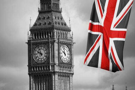 Big Ben, seen from South Bank, on a overcast skyのeditorial素材