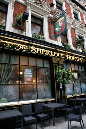 London, UK - May 06, 2012: Outside view of pub, for drinking and socializing, focal point of community. Pub business, now about 53,500 pubs in the UK, has been declining every year.のeditorial素材