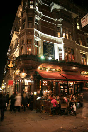 London, UK - November 06, 2010: Outside view of pub, for drinking and socializing, focal point of community. Pub business, now about 53,500 pubs in the UK, has been declining every year.のeditorial素材