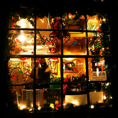 London, UK - Dec 11, 2012: Inside view of a public house, known as pub, for drinking and socializing, is the focal point of the community, Pub business has been declining every year.のeditorial素材
