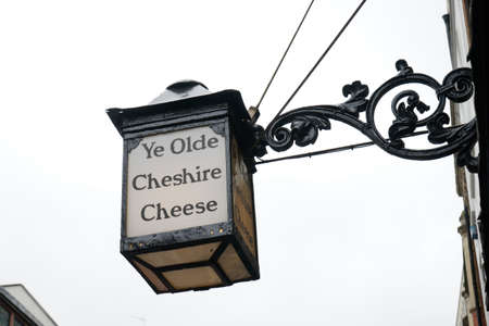 LONDON - SEP 5: English pub sign, Public house, known as pub, is focal point of community, on Sep 5, 2016, London, UK. Pub business, now about 53,500 pubs in UK, has been declining every year.のeditorial素材