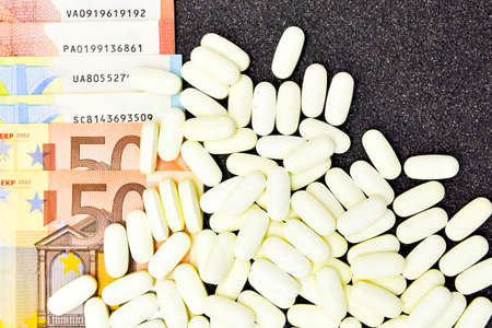Rising costs of medicines in health careの写真素材