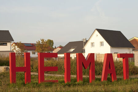 Home Letters in front of Housesのeditorial素材