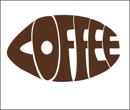 Coffee bean with lettersのイラスト素材