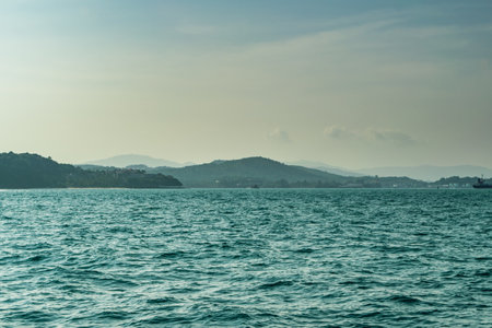 View enroute to Anemone reef dive site tour in Phuket, Thailand.の写真素材