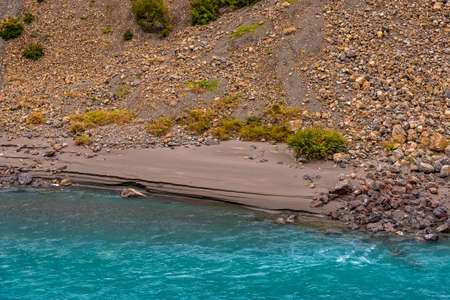 The balance between sediment in transport and deposits on river bed is given by Exner equation, depends on the upwards velocity on the particle ie drag and lift forces, settling velocity of particleの写真素材