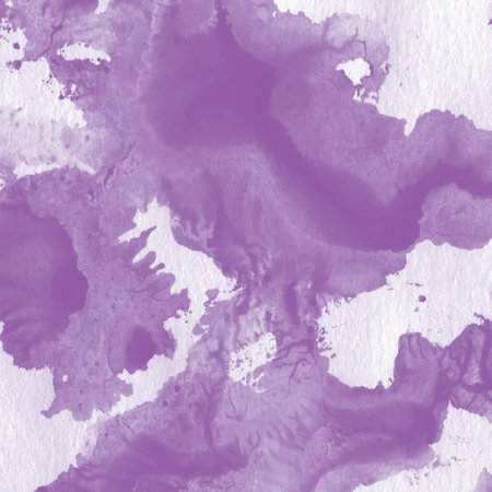Abstract purple watercolor on paper texture can use as background. Hand drawn illustrationの写真素材
