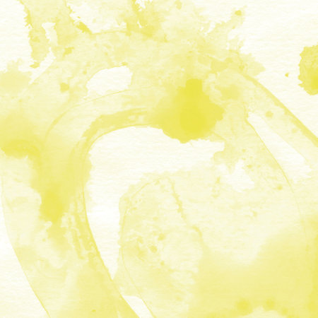 Abstract yellow watercolor on paper texture can use as background design.の写真素材