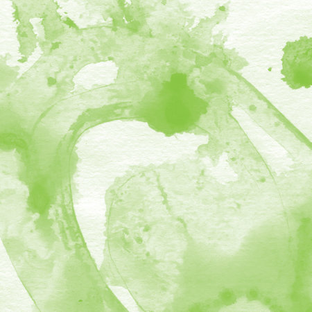 Abstract green watercolor on paper texture can use as background. Hand drawn illustrationの写真素材