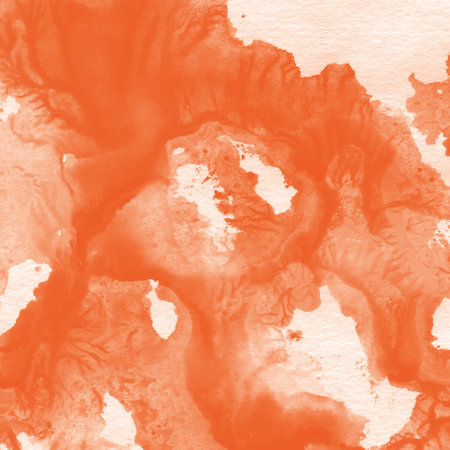 Abstract orange watercolor on paper texture can use as background. In Sepia toned. Retro styleの写真素材