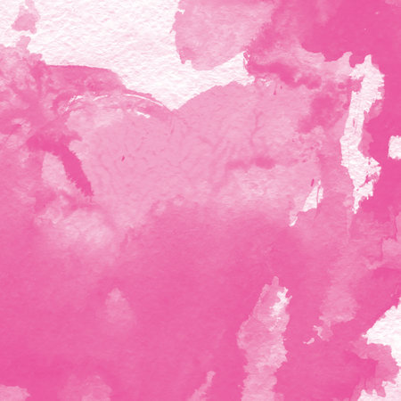 abstract pink watercolor background texture with grunge brush strokes on paperの写真素材