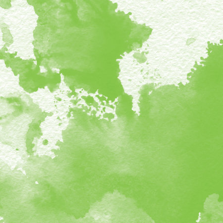 Abstract green watercolor on paper texture can use as background design.の写真素材