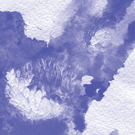 Abstract blue watercolor on paper texture can use as background. Hand drawn background.の写真素材