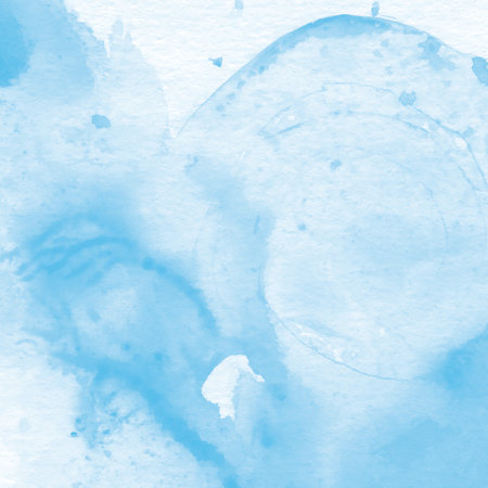 Abstract blue watercolor on white background.This is watercolor splash.It is drawn by hand.の写真素材