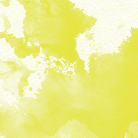 Abstract yellow watercolor background. Texture paper. Hand-drawn illustration.の写真素材