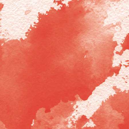 Abstract red watercolor background. Texture paper. Hand-drawn illustration.の写真素材