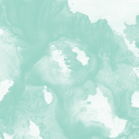 Abstract watercolor background. Hand-drawn illustration. Green and white colors.の写真素材