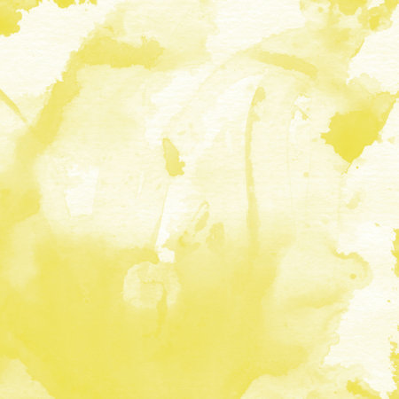 Abstract yellow watercolor background. Texture paper. Hand drawn illustration.の写真素材