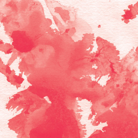 Abstract red watercolor on white paper texture can use as background.の写真素材