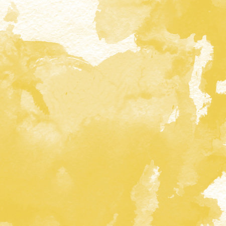Abstract yellow watercolor on paper texture can use as background design.の写真素材