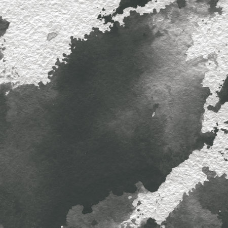 abstract black and white watercolor background texture with grunge brush strokesの写真素材