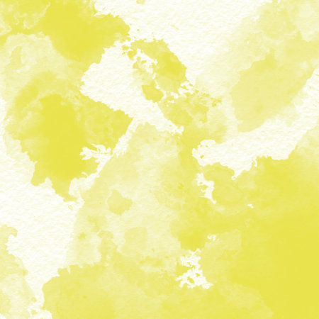 Abstract yellow watercolor background. Texture paper. Hand-drawn illustration.の写真素材
