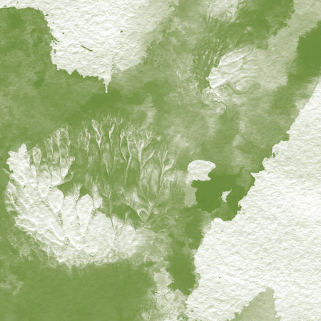 Abstract green watercolor background. Texture paper. Hand drawn illustration.の写真素材