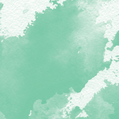Abstract green watercolor painted background. Texture paper. Vector illustration.の写真素材