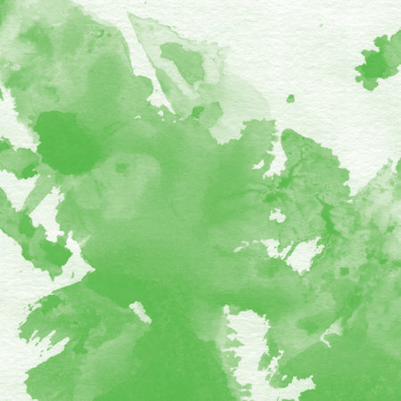 Abstract green watercolor background. Texture paper. Hand-drawn illustration.の写真素材