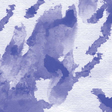 Abstract blue watercolor background. Texture paper. Hand-drawn illustration.の写真素材