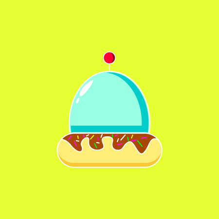 doodle ufo doughnuts fit for icon,element,brand identity logo,apps,character,mascot logo,etc.