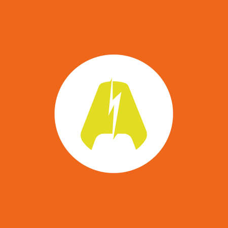 Illustration vector graphic of simple electric letter A ,good for initial logo, icon, apps, brand logo, company logo, electric company logo ,etc.のイラスト素材